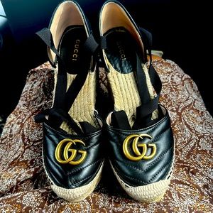 Gucci Espadrille Black, used size 37